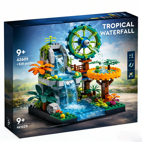 Tranquil Waterfall Garden Building Set